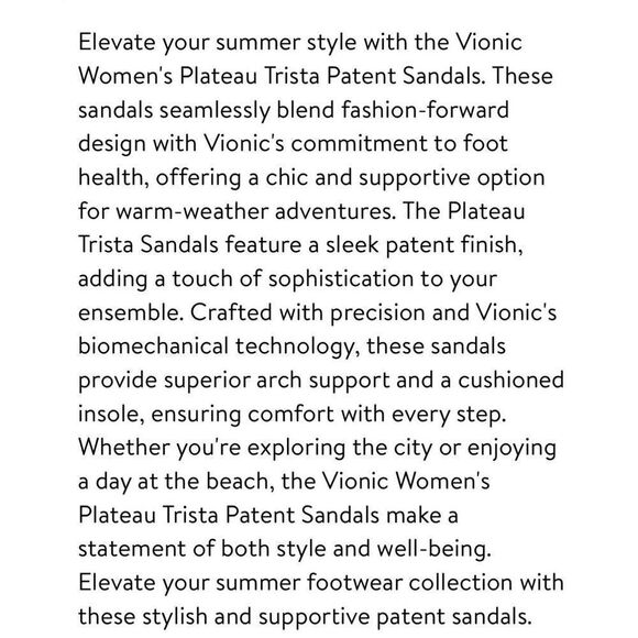 VIONIC Blue Patent Slide Sandal - Picture 4 of 9